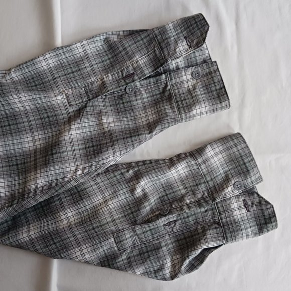 Mens Shirt Wrangler Fishing Outdoor Series Size XL Regular Fit Gray Plaid Vented - Picture 5 of 8